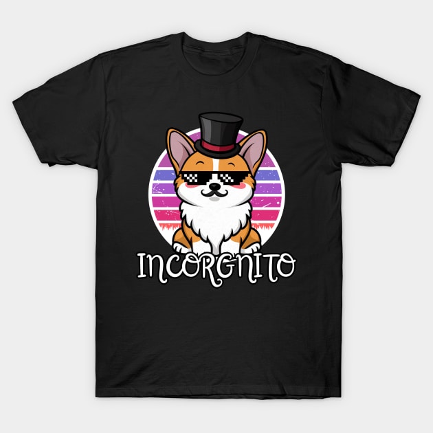 Corgi Incorgnito T-Shirt by Estrella Design